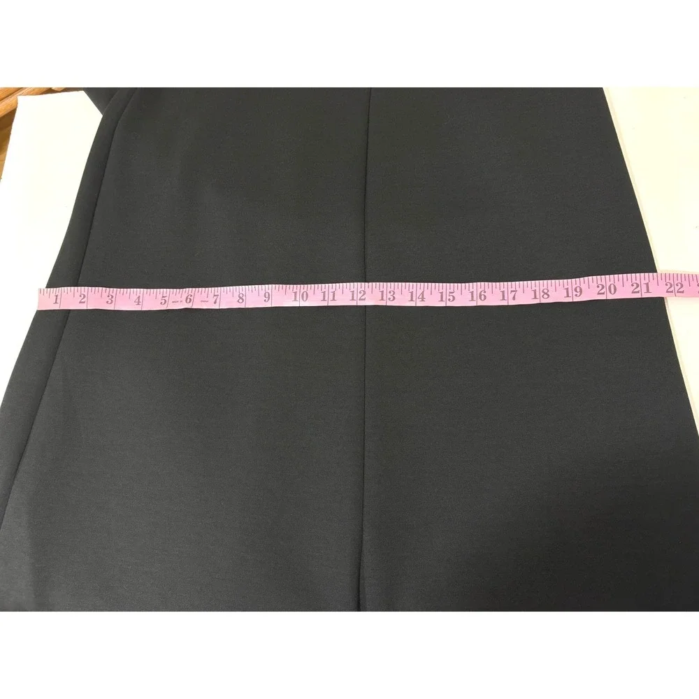 Ann Taylor Womens Black Double Knit Midi Flare Dress Size 12 NEW - Picture 10 of 14